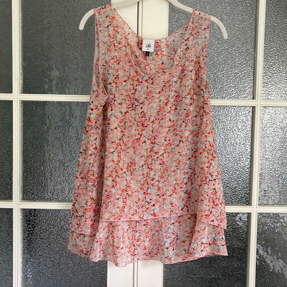 Cabi sleeveless floral top